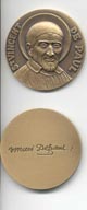 3 Inch Bronze Medallion of Saint Vincent de Paul.