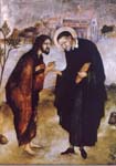 Vincent de Paul And the Beggar Christ Icon.