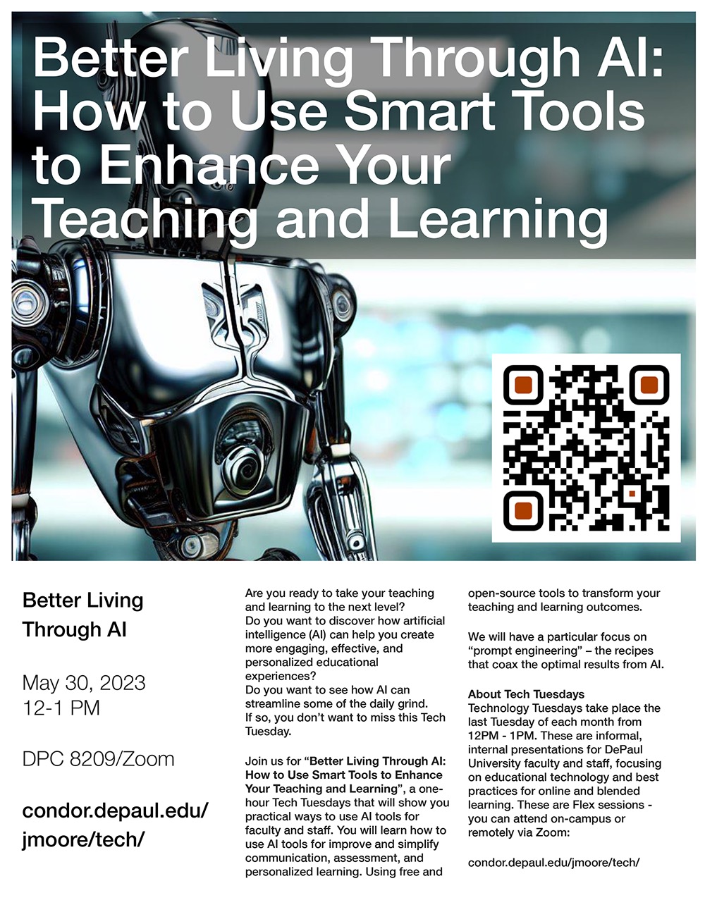 Better Living Through AI - Flyer