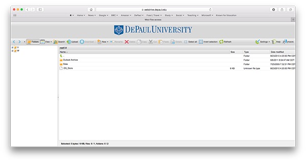 Webdrive - online access to U & W drives