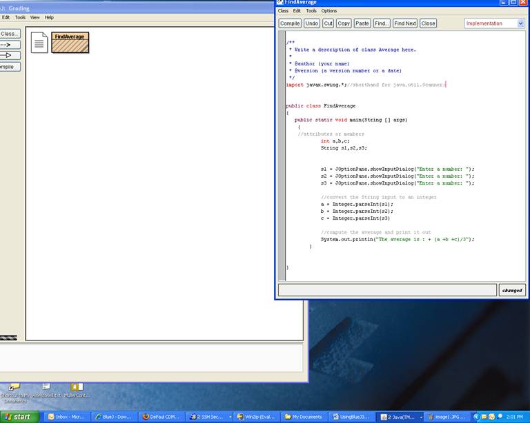 When one opens BlueJay, one will see the following screen:
