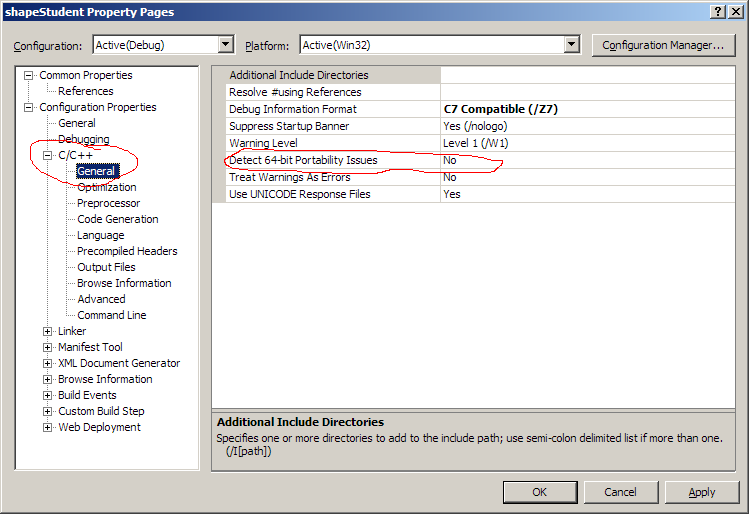 No detect 64bit portability
      issues