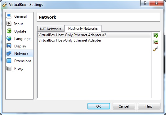 virtualbox host only network