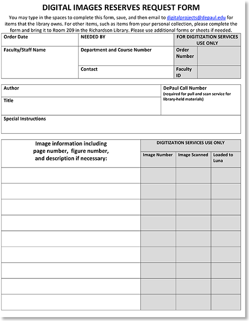 request form