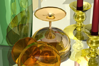 champagne classes and bottle