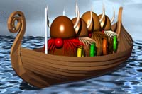 Vikings in a ship!