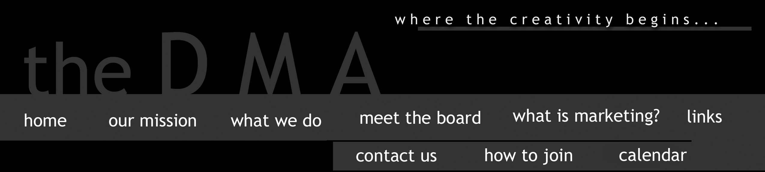 DePaul Marketing Association Menu Bar