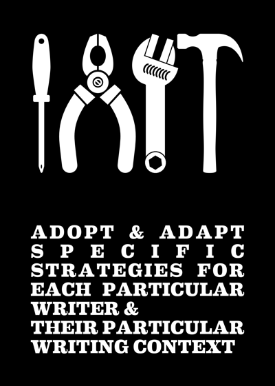 2. There is no universal writing process that all writers (should) use