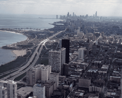 Aerial View of Skyscrapers of Chicago