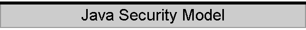 Java Security Model